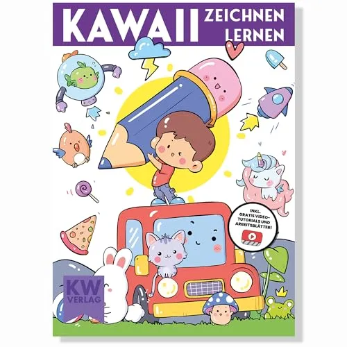 Kawaii zeichnen lernen – über 500 Motive malen lernen: süße Dinge & süße Tiere zeichnen - Kawaii Malbuch: süße Sachen & süße Tiere Zeichenbuch - Kawaii Kinder Malbuch