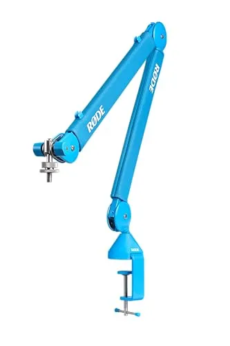 RODE Mikrofonarm PSA1+ Blue – Professioneller Tischmikrofonarm - Hochwertiger Mikrofonarm mit innovativem Federsystem für präzise Bewegungen. Ideal für Rundfunk und Heimgebrauch. Mit Gummipuffern zur Schallminimierung und einfache Montage.