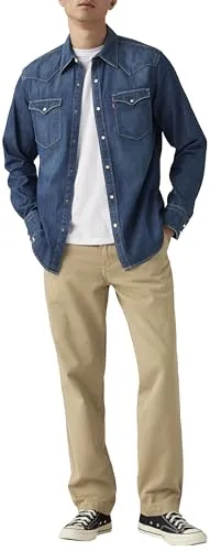 LEVI'S Chinohose "LV Hose XX CHINO AUTHENTIC RLX", Herren - Stoffhosen in sand khaki, aus 100% Baumwolle, mit bequemer Passform und knöchellanger Länge – ideal für lässige Looks und vielseitige Kombinationen.