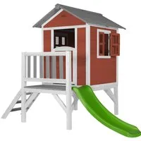 Stelzenhaus Sunny Lodge XL - Spielhaus aus Holz in Rot - Gartenhäuser, Geräteschuppen & Carports - Robustes Stelzenhaus aus skandinavischem Holz, ideal für kreative Spielstunden im Freien.