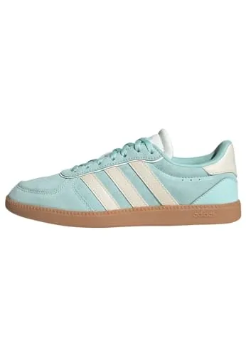 adidas Damen Breaknet Sleek Sneaker - Semi Flash Aqua Wonder White Core White, 36 2/3 EU - Damen-Sneaker mit regulärer Passform, aus hochwertigem Leder und Synthetik, ideal für Komfort und Stil im Alltag.