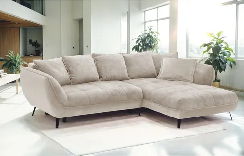 exxpo - sofa fashion Ecksofa Midway Easy-Lift-Bettfunktion, 15cm bodenfrei, bequem, Breite 282cm, inkl. Bettfunktion und praktischem Bettkasten, L-Form