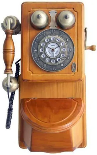 Caramel MEDIA Nostalgie Telefon 1879 - Wunderschönes Wandtelefon im nostalgischen Design, ideal für Liebhaber klassischer Technik und stilvolle Einrichtungen.