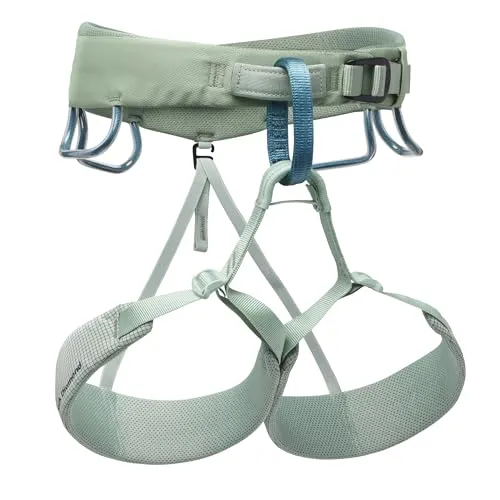 Black Diamond Momentum Damen Klettergurt - Hell-Grün - Größe M - Kletterausrüstung mit optimalem Tragekomfort und verstellbaren Beinschlaufen für perfekte Anpassung beim Klettern.