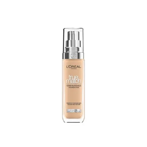 L'Oréal Paris True Match Super-Blendable Foundation 5N Sable Sand - Flüssiges Make-up für alle Hauttypen, passt sich perfekt dem Hautton an und sorgt für eine natürliche, makellose Abdeckung. Ideal für ein frisches und strahlendes Aussehen.