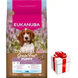Eukanuba Puppy & Junior S/M mit Seefisch - Getreidefreies Hundefutter 3 kg - Hochwertiges, getreidefreies Hundefutter für Welpen und Junghunde. Mit Seefisch für eine ausgewogene Ernährung und optimale Entwicklung. Ideal für kleine und mittlere Rassen.