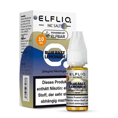 Liquid Blue Razz Lemonade 10mg - Elfliq by Elfbar