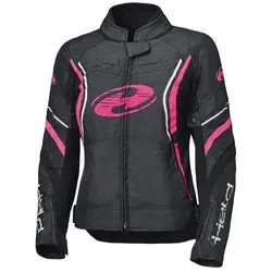 Held Baxley Top wasserdichte Damen Motorradjacke, schwarz-pink, Größe L - Hochwertige Tourenjacke aus HEROS®-TEC-Gewebe, mit atmungsaktivem Mesh-Innenfutter für optimalen Komfort auf jeder Fahrt.