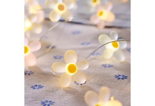 Lights4fun LED-Gänseblümchen Lichterkette 20er - Dekorative LED-Lichterkette mit 20 Gänseblümchen, ideal für stimmungsvolle Abende im Freien. Energieeffizient und wetterfest für den ganzjährigen Einsatz.