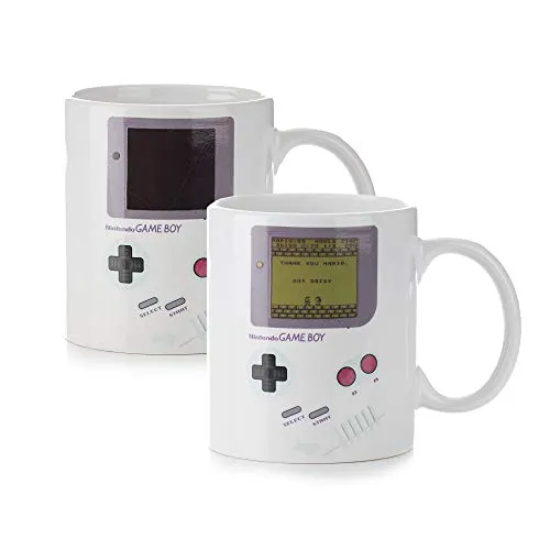 Gameboy Thermoeffekt-Tasse - Offiziell lizenziertes Geschenk für Gamer, Nerds, Nintendo-Fans, Männer & Retro-90er-Jahre-Fans, 290 ml (10 Fl Oz), Schwarz