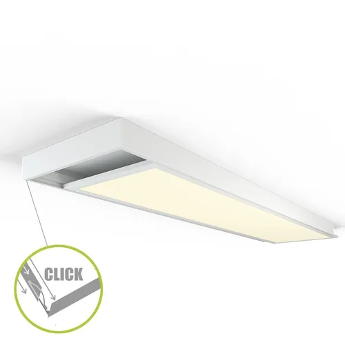 Aufbaurahmen Click für LED-Panel 120x30 cm - Lampenzubehör für eine einfache Deckenmontage von LED-Panels, ideal für verschiedene Innenräume und sorgt für gleichmäßige Lichtverteilung.
