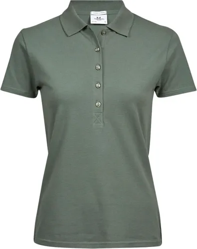 Tee Jays Ladies' Luxury Stretch Polo - leaf green - S - Shirts aus Bio-Baumwolle mit modernem taillierten Schnitt, ideal für stilvolle Auftritte und optimalen Komfort.