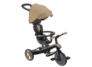 Globber New Trike Explorer 4in1 sand - Taupe - Dreirad mit 4-in-1-Funktion, ideal für wachsende Kinder und vielseitigen Einsatz vom Schieben bis zum selbstständigen Fahren.