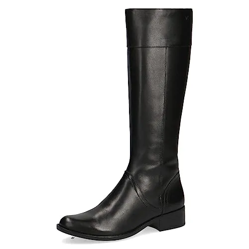 CAPRICE Damen Hohe Stiefel mit Absatz aus Leder Elegant, Schwarz (Black Nappa), 38.5 EU