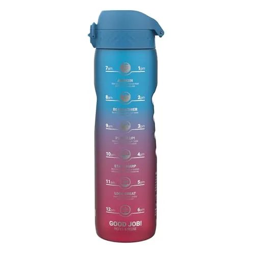 ion8 Auslaufsichere Flasche Motivator Blau&Pink 1000 ml