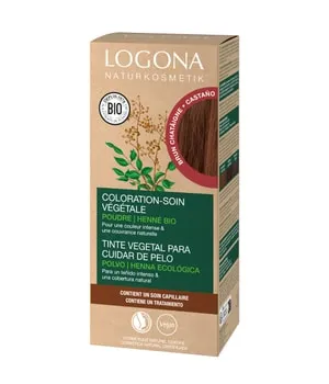 Logona Pflegende Pflanzen-Haarfarbe Pulver Kastanienbraun Haarfarbe 100 g