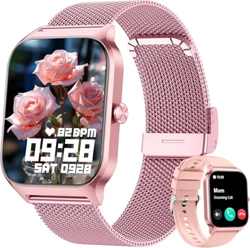 KALINCO Smartwatch für Herren und Damen – AI Fitness Tracker mit Bluetooth-Telefonie - Vielseitige Fitnessuhr für 100+ Sportmodi, mit Echtzeitüberwachung von Herzfrequenz, Stresslevel und Schlafanalyse. Perfekt für aktive Lebensstile und als stilvolles Accessoire.