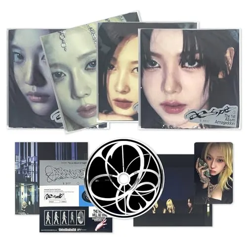 aespa - 1st Album [Armageddon] (Poster Ver. - Random Ver.) Poster + CD-R + Postcard + Sticker + Folded Poster + Photocard + 2 Pin Badges + 4 Extra Photocards