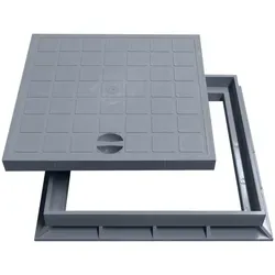 Marley Erdschacht Schachtdeckel 300x300mm - Entwässerung: Stabiler, begehbarer Schachtdeckel aus laugen- und säurebeständigem Kunststoff, ideal für langlebige Anwendungen.