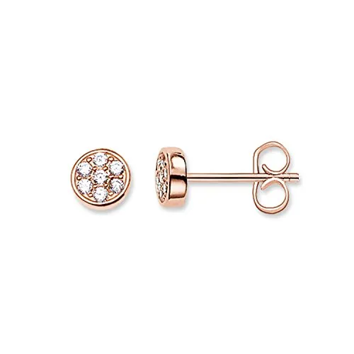 Thomas Sabo Ohrstecker Sparkling Circles aus vergoldetem Silber - Ohrringe für Damen aus 925er Sterlingsilber, perfekt kombinierbar mit anderen Schmuckstücken und ideal als Geschenk für besondere Anlässe.