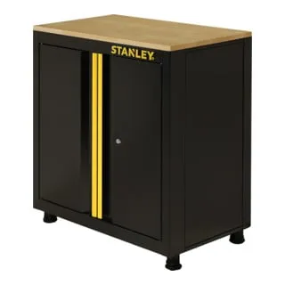 Stanley Basisschrank RTA 30" - Robuster 2-türiger Schrank mit Stahlrahmen - Aufbewahrungsschränke für Garage und Werkstatt, Gesamtbelastung bis 250 kg, integriertes Verschlusssystem und schnell montierbar dank faltbarem Design.