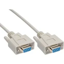 InLine 45er Bulk-Pack Nullmodemkabel 9pol Buchse 2m - Kabel & Adapter, 2m Nullmodemkabel mit 9-poliger Buchse, ideal für Datenübertragungen zwischen Computern und Peripheriegeräten.