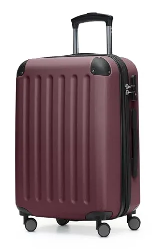 HAUPTSTADTKOFFER - SPREE Handgepäck Trolley 55 cm, Burgund - Koffer, ideal für fast jede Airline, mit leichtem Design (3,2 kg) und 4 leisen Spinner-Rollen für müheloses Manövrieren.