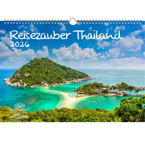 Reisezauber Thailand DIN A3 Kalender für 2026 Bangkok Reise Strand Meer Stadt La