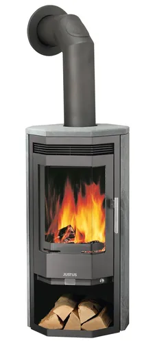 Kaminofen Justus Usedom 5 D Speckstein grau 5kW - Eleganter Dauerbrandofen - Öfen - Hochwertiger Kaminofen mit 5 kW Leistung, sorgt für wohlige Wärme und gemütliche Atmosphäre in Ihrem Zuhause.
