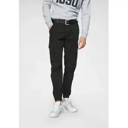 JACK & JONES Slim Fit Cargo-Hose - Wanderhosen mit niedrigem Taillenschnitt, gefertigt aus 78% Baumwolle und 20% recycelter Baumwolle für umweltbewusste Abenteuer.