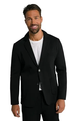 JP 1880 Herren Sweatsakko Flexnamic® Blazer, Schwarz, 6XL EU - Sakkos für Herren mit Spezialschnitt bis 8 XL, bietet patentierten Tragekomfort und höchste Bewegungsfreiheit dank Flexnamic® Technologie.