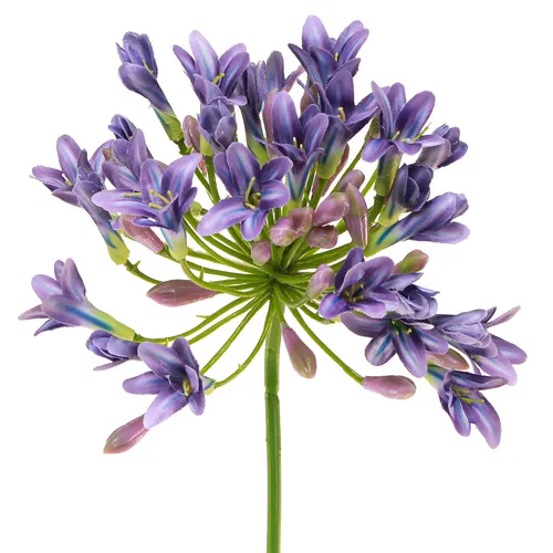 Agapanthus Kunstblumen Lila 75cm 2 St. Dekoration, 2 Stück