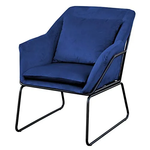 SVITA Josie Loungesessel gepolstert - Relaxsessel & -liegen mit bequemem Samtbezug und elegantem Metallgestell, ideal für Wohnzimmer und Büro - höchste Entspannung garantiert!