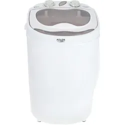 Adler AD 8055 Camping Waschmaschine - Tragbare Waschmaschine für Reisen, ideal für Familien. Kompakt, leicht und energieeffizient mit 3 kg Waschkapazität und Schleuderfunktion - perfekt für kleine Wohnungen und Ferienhäuser.