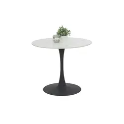 Runder Esstisch, weiß, Ø 90 cm - Moderner runder Esstisch in elegantem Weiß, ideal für kleine Räume. Hochwertige Verarbeitung und perfekt für gesellige Runden. Kategorie: Tische - Esstische - Esstische rund.