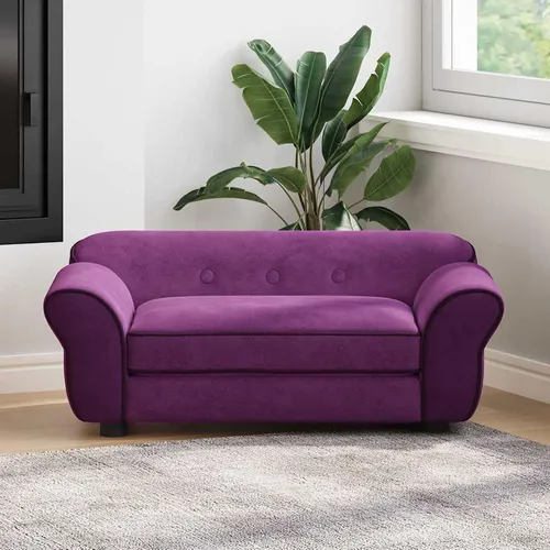 vidaXL Hundesofa Burgunderrot 72x45x30cm - Plüsch Hundebett für Hunde und Katzen - Hundesessel & -sofas: Bequemes, dick gepolstertes Sofa mit rutschfesten Holzbeinen, ideal für kleine Tiere. Der waschbare Kissenbezug sorgt für einfache Reinigung und Pflege.