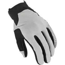 Macna Obtain Leather Motorradhandschuhe, schwarz-grau, Größe L - Hochwertige Motorradhandschuhe aus Ziegenleder mit atmungsaktivem Textil. Ideal für Fahrten bei jedem Wetter, ausgestattet mit Touch Tip für einfache Touchscreen-Nutzung.