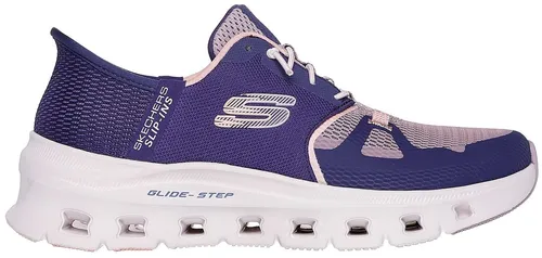 SKECHERS "GLIDE-STEP PRO" Slip-On Sneaker für Damen, Gr. 39 - Sneaker für Damen in buntem lila-rosa Design. Mit Heel Pillow Funktion und Skechers Air-Cooled Memory Foam für maximalen Komfort und Dämpfung.