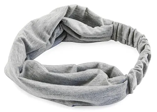 axy Haarband Yoga Stirnband Headband Hairband Wunderschön Damen Haarschmuck Sport Stirnbänder HB4 (Hellgrau, Extra breit)