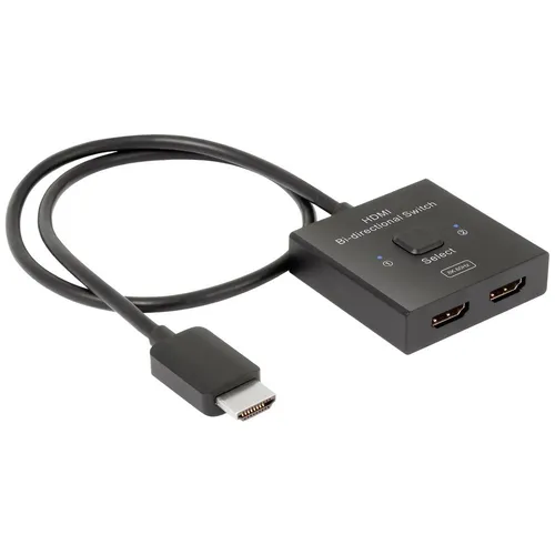 Club3D HDMI Switch 2-in-1 bidirektional 8K60Hz/4K120Hz - HiFi-Kabel, ermöglicht nahtloses Umschalten zwischen zwei HDMI-Quellen mit beeindruckender 8K60Hz und 4K120Hz Bildqualität.