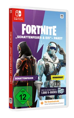 Fortnite - Schattenfeuer & Eis Paket (Downloadcode) für Nintendo Switch - Action & Abenteuer Spiel von Epic Games mit exklusiven Inhalten, ideal für Fortnite-Fans. USK ab 12 Jahren.