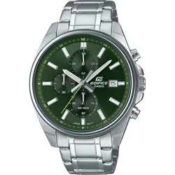 CASIO EDIFICE Herrenuhr EFV-610D-3CVUEF + BOX - Silber/Grün