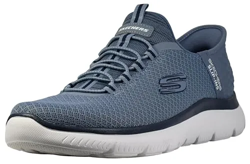 SKECHERS Herren Freizeitschuhe SUMMITS - Bequem und stylish - Sneaker mit ultimativen Tragekomfort durch Skechers Hands Free Slip-ins und exklusivem Heel Pillow für sicheren Halt. Ideal für den täglichen Gebrauch und veganes Obermaterial.