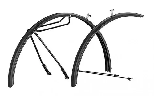 Hebie Alumee Schutzblech-Gepäckträgersystem Set VR + HR - Fahrradschutzbleche, robustes und leichtes Schutzblech-System für optimalen Spritzschutz beim Radfahren.