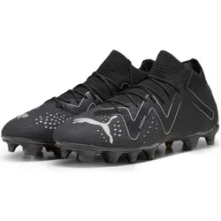 PUMA Herren Future Pro FG/AG Fußballschuh, Schwarz Silber, 47 EU - Fußballschuhe mit FUZIONFIT360 für optimale Anpassung und Halt, Dynamic Motion System für verbesserte Traktion und aus recycelten Materialien für Nachhaltigkeit.