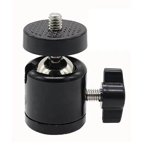 TronicXL 360° Metall Kugelkopf Stativ Adapter 1/4" Stativkopf Foto BallHead Kamera Zubehör Kugelgelenk Mini für Kamerastativ Kamera SLR Camcorder Lichtstativ Tripod Head