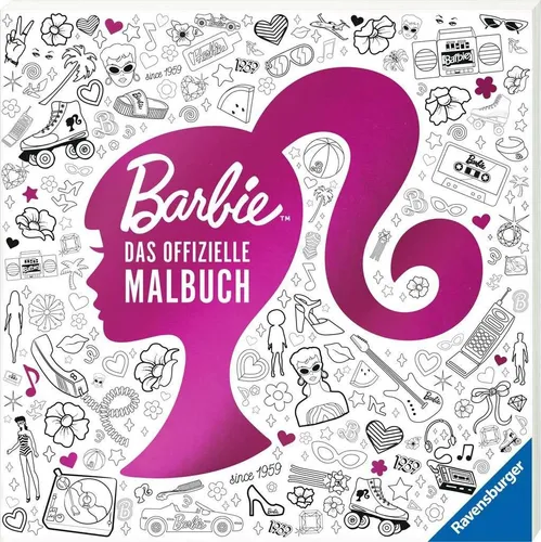Ravensburger 49848 Barbie, das offizielle Malbuch 9+