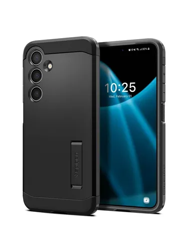 Spigen Tough Armor für Samsung Galaxy S24 - Schwarz - Handys Cover Cases mit extremem Dual-Layer-Schutz, Air Cushion Technology für optimalen Fallschutz und präzisen Ausschnitten für schnellen Zugriff.