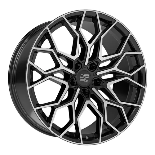 MSW 51 Gloss Black Full Polished 9.5x21" ET26 Alufelgen - Felgen aus hochwertigem Aluminium mit elegantem Kreuzspeichen-Design, ideal für sportliche Fahrzeuge und individuelle Anpassungen.