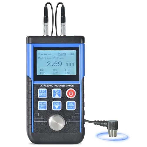 Ultraschall Dickenmesser, Farbe Tiefe Schichtdickenmessgerät 130S, Lackdickenmessgerät Für Auto, Hintergrundbeleuchtung LCD-Anzeige, 0.047-7.87IN